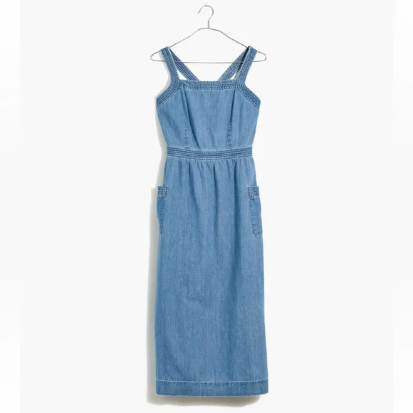 Madewell Blue Denim Midi Dress - Picture 10 of 10